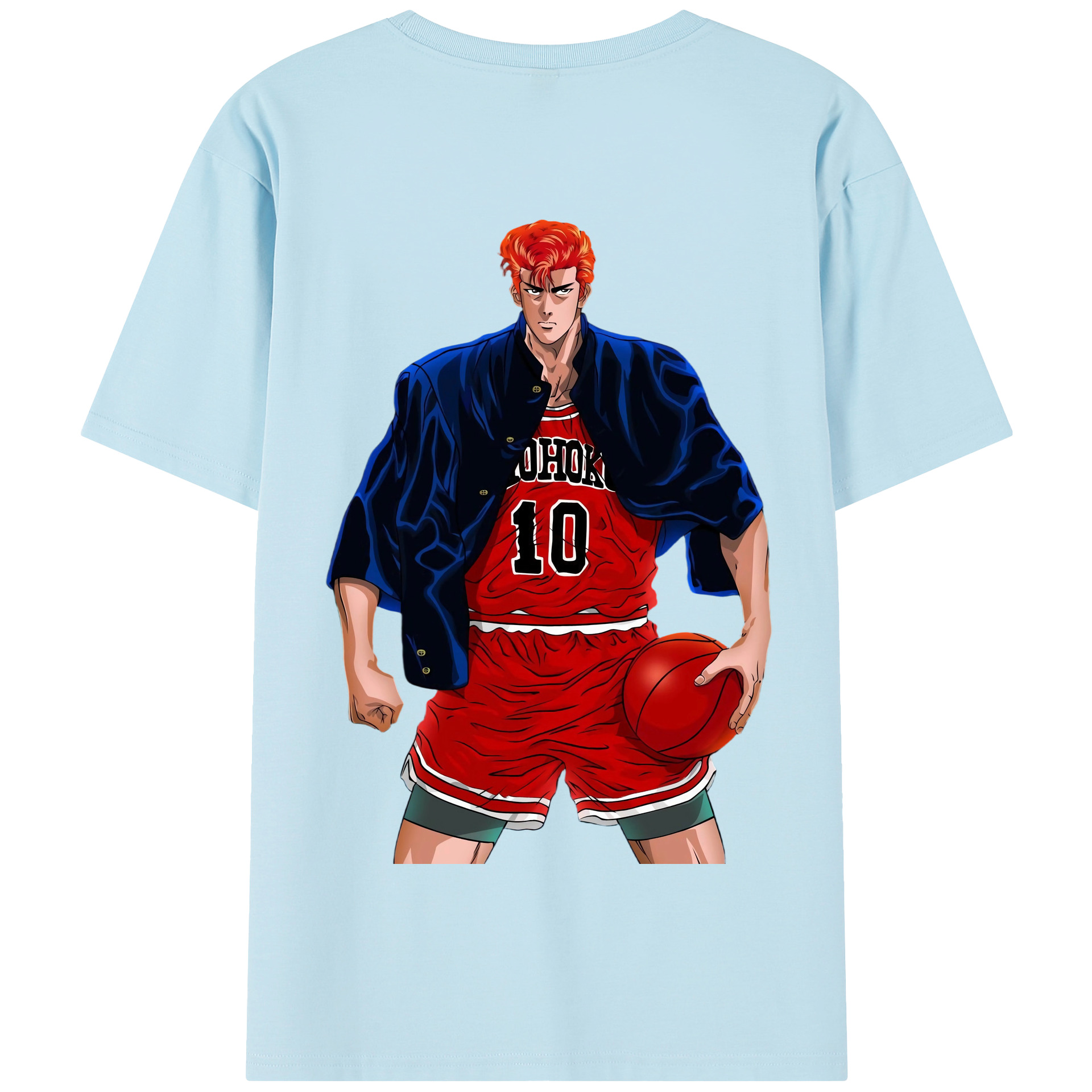 SLAM DUNK／スラムダンク 綿100％半袖Tシャツ（背面プリント）